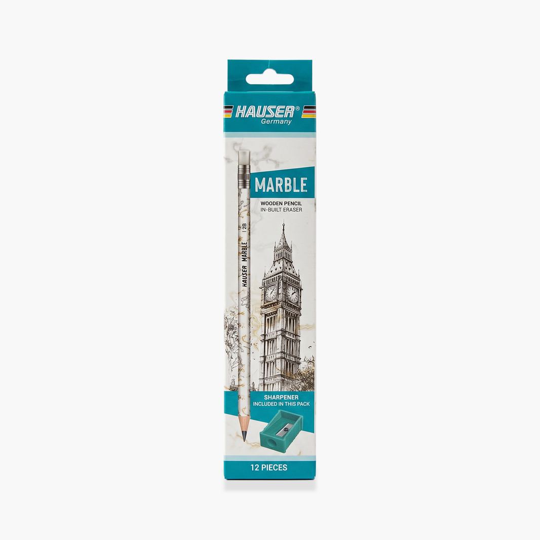 Моливи Hauser Marble 2B, 12 парчиња, со острилка