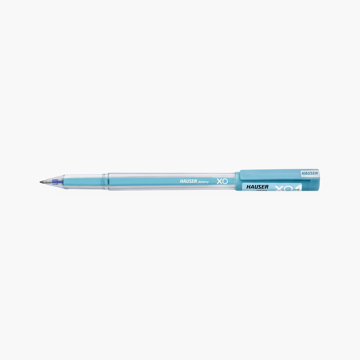 Гел-пенкало Hauser XO Jumbo, сино мастило — Светлосина