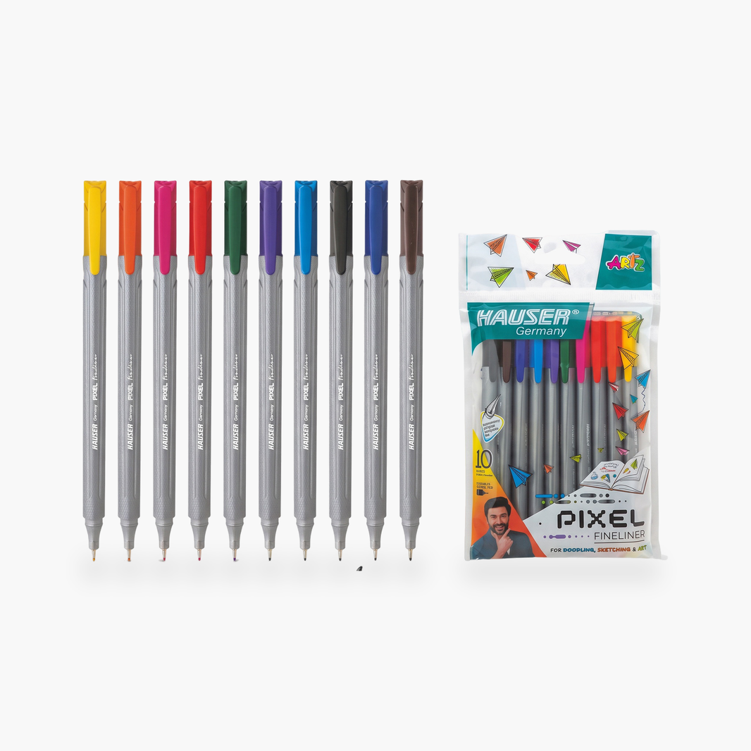 Фломастери со тенок врв Hauser Pixel, 10 бои